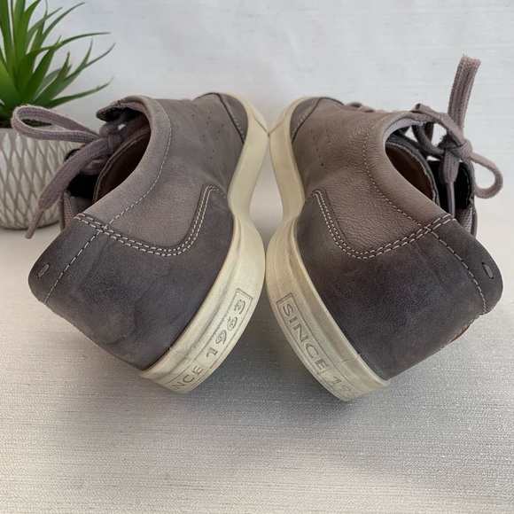 ECCO Soft Gray Leather Classic Long Lace Sneakers Men’s EU46 US12.5 - Picture 11 of 15